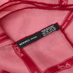 エルメス ボルデュック ストール ピンク シルク レディース HERMES 中古