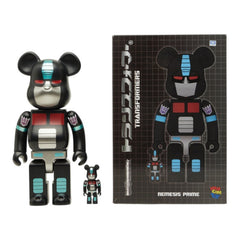 メディコムトイ ベアブリック 100%＆400％ TRANSFORMERS NEMESIS PRIME フィギュア おもちゃ 置物 ブラック マルチカラー メンズ MEDICOM TOY 【中古】