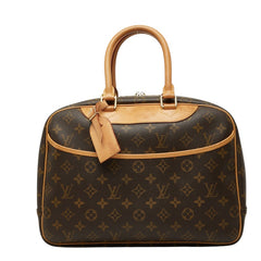 ルイ ヴィトン モノグラム ドーヴィル ハンドバッグ M47270 ブラウン PVC レザー レディース LOUIS VUITTON 中古