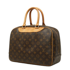 ルイ ヴィトン モノグラム ドーヴィル ハンドバッグ M47270 ブラウン PVC レザー レディース LOUIS VUITTON 中古