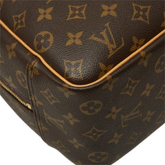 ルイ ヴィトン モノグラム ドーヴィル ハンドバッグ M47270 ブラウン PVC レザー レディース LOUIS VUITTON 中古