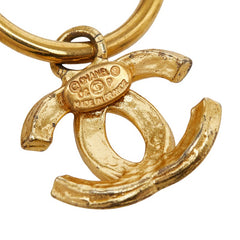 シャネル ココマーク ハートスウィング ピアス 02P刻印 ゴールド ブラック メッキ レディース CHANEL 中古