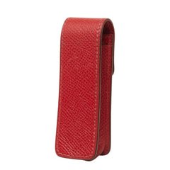 エルメス リップケース ガムケース 印鑑ケース レッド系 レザー レディース HERMES 中古
