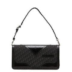 ディオール トロッター D'Trick ワンショルダーバッグ 05-MA-0024 ブラック キャンバス レザー レディース Dior 中古