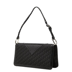 ディオール トロッター D'Trick ワンショルダーバッグ 05-MA-0024 ブラック キャンバス レザー レディース Dior 中古