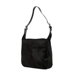 フェンディ FFロゴ ワンショルダーバッグ ブラック ハラコ レザー レディース FENDI 中古