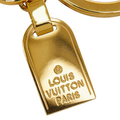 ルイ ヴィトン ポルトクレ ミニトラベル プレートタグ キーリング キーホルダー M65996 ゴールド メッキ レディース LOUIS VUITTON 中古