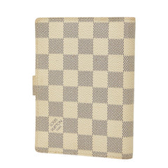 ルイ ヴィトン ダミエ アズール アジェンダPM 手帳カバー R20706 ホワイト PVC レザー レディース LOUIS VUITTON 中古