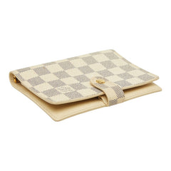 ルイ ヴィトン ダミエ アズール アジェンダPM 手帳カバー R20706 ホワイト PVC レザー レディース LOUIS VUITTON 中古