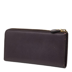 サルヴァトーレフェラガモ ヴァラリボン 長財布 パープル レザー レディース Salvatore Ferragamo 中古