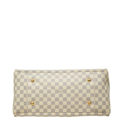 ルイ ヴィトン ダミエ アズール アーツィーMM トートバッグ N41174 ホワイト PVC レザー レディース LOUIS VUITTON 中古