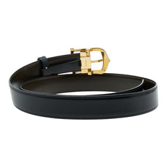 カルティエ C アロンジェ リバーシブル ベルト ブラック ブラウン レザー メンズ CARTIER 【中古】