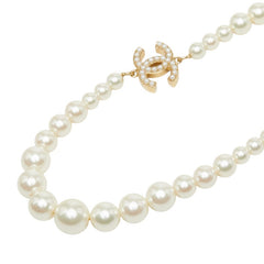 シャネル ココマーク ネックレス 08V ホワイト ゴールド パール レディース CHANEL 【中古】