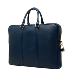 グッチ ディアマンテ ビジネスバッグ ショルダーバッグ 2WAY 208463 ブルー レザー レディース GUCCI 【中古】