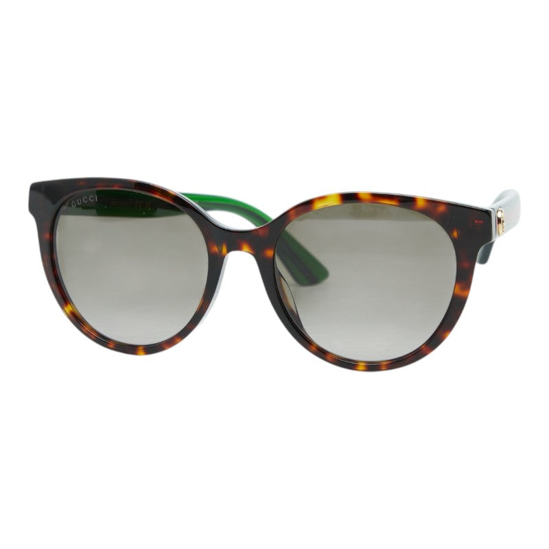 グッチ シェリーライン インターロッキングG サングラス GG0702SKN ブラウン グリーン レッド プラスチック レディース GUCCI 中古