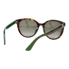グッチ シェリーライン インターロッキングG サングラス GG0702SKN ブラウン グリーン レッド プラスチック レディース GUCCI 中古