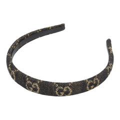 グッチ GGロゴ カチューシャ ヘアアクセサリー 652835 ブラック デニム レディース GUCCI 【中古】