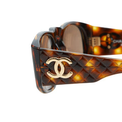 シャネル ココマーク サングラス 01450 91235 ブラウン プラスチック レディース CHANEL 中古