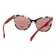 プラダ キャットアイ サングラス SPR21S-F レッド グレー プラスチック レディース PRADA 中古