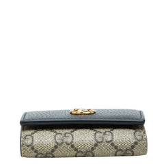 グッチ GGスプリーム GGマーモント キーケース 456118 ベージュ ブラック PVC レザー レディース GUCCI 【中古】