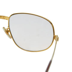 カルティエ 度入り フルリム 眼鏡 ゴールド メッキ レディース CARTIER 中古