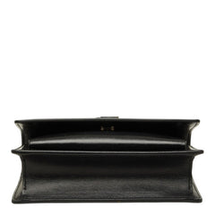 サンローラン カサンドラ サンセット YSLロゴ チェーン ショルダーバッグ 452157 ブラック シルバー レザー レディース SAINT LAURENT 【中古】