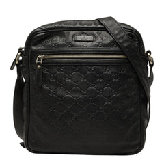 グッチ グッチシマ 斜め掛け ショルダーバッグ 201448 ブラック レザー レディース GUCCI 【中古】