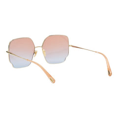 クロエ ロゴ アイウェア サングラス CH0092S ゴールド ピンク系 プラスチック メッキ レディース Chloe 【中古】
