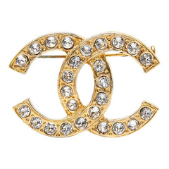 シャネル ココマーク ブローチ ゴールド メッキ ラインストーン レディース CHANEL 【中古】