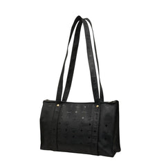 エム シー エム ヴィセトス トートバッグ ショルダーバッグ ブラック PVC レディース MCM 【中古】