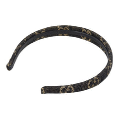 グッチ GG エコ ウォッシュ ド ヘアバンド カチューシャ 652835 202291 ブルー デニム レザー レディース GUCCI 【中古】