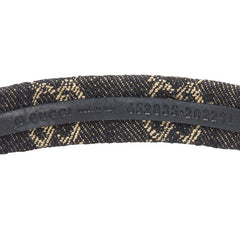 グッチ GG エコ ウォッシュ ド ヘアバンド カチューシャ 652835 202291 ブルー デニム レザー レディース GUCCI 【中古】