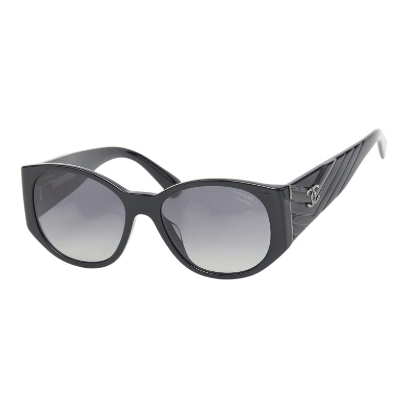 シャネル ココマーク サングラス 5411-A ブラック プラスチック レディース CHANEL 【中古】