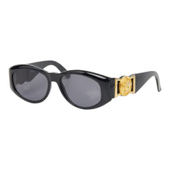 ヴェルサーチェ サイドメデューサ サングラス MOD424 ブラック ゴールド プラスチック レディース VERSACE 【中古】