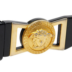 ヴェルサーチェ サイドメデューサ サングラス MOD424 ブラック ゴールド プラスチック レディース VERSACE 【中古】