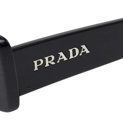 プラダ ロゴ スクエア セルフレーム フルリム アイウェア サングラス SPRA07 ブラック プラスチック レディース PRADA 【中古】