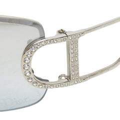 ディオール Dロゴ サングラス YB7VV シルバー メタル ラインストーン プラスチック レディース Dior 【中古】
