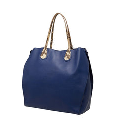 ディオール ハンドバッグ トートバッグ ブルー ブラウン レザー パイソン レディース Dior 【中古】
