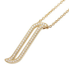 K18YG イエローゴールド ダイヤモンド ダイヤ ダマス damas アルフコレクション アラビア文字 イニシャルA ペンダント ネックレス レディース 中古
