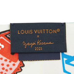 ルイ ヴィトン × YK 草間彌生 バンドーBB フェイス スカーフ M78313 ブルー マルチカラー シルク レディース LOUIS VUITTON 中古