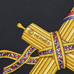 エルメス カレ90 LIBERTE EGALITE FRATERNITE REPUBLIQUE FRANCAISE 1789年フランス革命を記念して スカーフ 大判 ブラック系 マルチカラー シルク レディース HERMES 中古