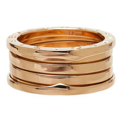 ブルガリ ピンクゴールド K18PG ピンクゴールド B-ZERO1 ビーゼロワン 4バンド リング 指輪 #60 メンズ BVLGARI 19号 中古