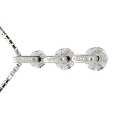Pt900 プラチナ Pt850 プラチナ ダイヤモンド ダイヤ0.305ct ダイヤ0.566ct ダイヤ0.748ct 3連ダイヤ ペンダント ネックレス レディース 中古
