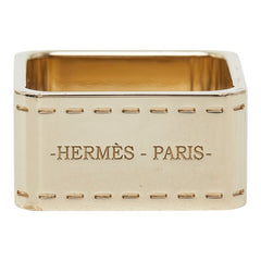 エルメス ボルデュック スクエア スカーフリング シルバー メタル レディース HERMES 中古