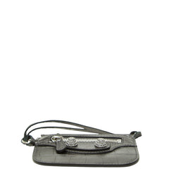 バレンシアガ ル カゴール コインケース 小銭入れ グレー ブラック系 レザー ラインストーン レディース BALENCIAGA 中古