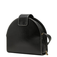 ディオール ヴィンテージ ハーフムーン ショルダーバッグ ブラック レザー レディース Dior 中古