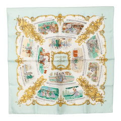 エルメス カレ45 CHANSONS DE FRANCE フランスの歌 スカーフ マルチカラー シルク レディース HERMES 中古