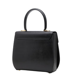 サルヴァトーレフェラガモ ガンチーニ ハンドバッグ 2WAY ショルダーバッグ AT-21 6172 ブラック レザー レディース Salvatore Ferragamo 中古