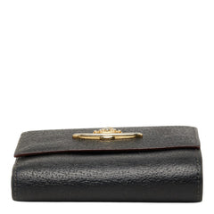 ヴィヴィアンウエストウッド EXECUTIVE 三つ折り財布 ブラック レザー レディース Vivienne Westwood 中古