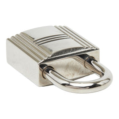 エルメス カデナ 南京錠 キーx2 セット シルバー ブラウン メタル レザー レディース HERMES 【中古】